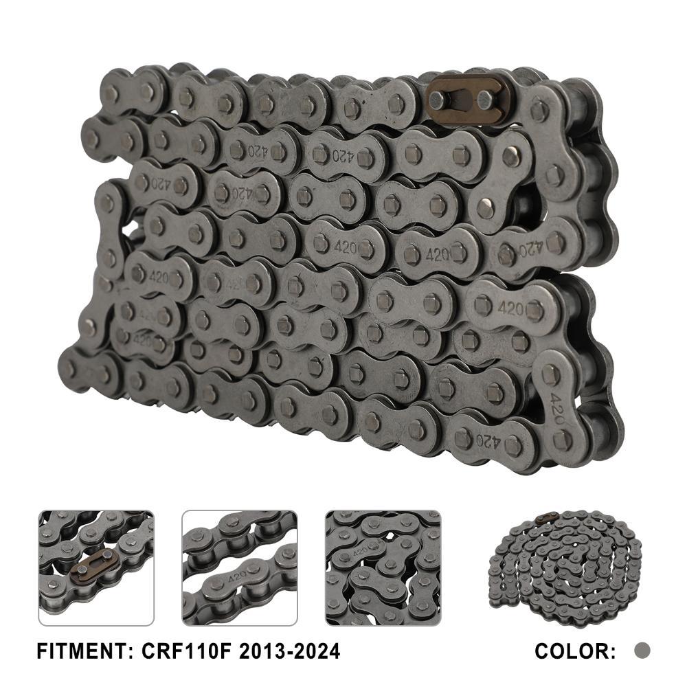 420 Motorcycle Chain 90 Links for CRF 110 CRF110F CRF 110 CRF 110F 2013-2024 Standard Roller X-Ring 