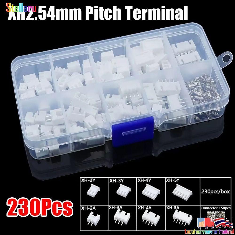 STELLARU 230 ชิ้น 2.54 มิลลิเมตร Pitch Terminal, ชายและหญิงชุด Pin Connector, 4 ค่า 2 P 3 P 4 P 5pin