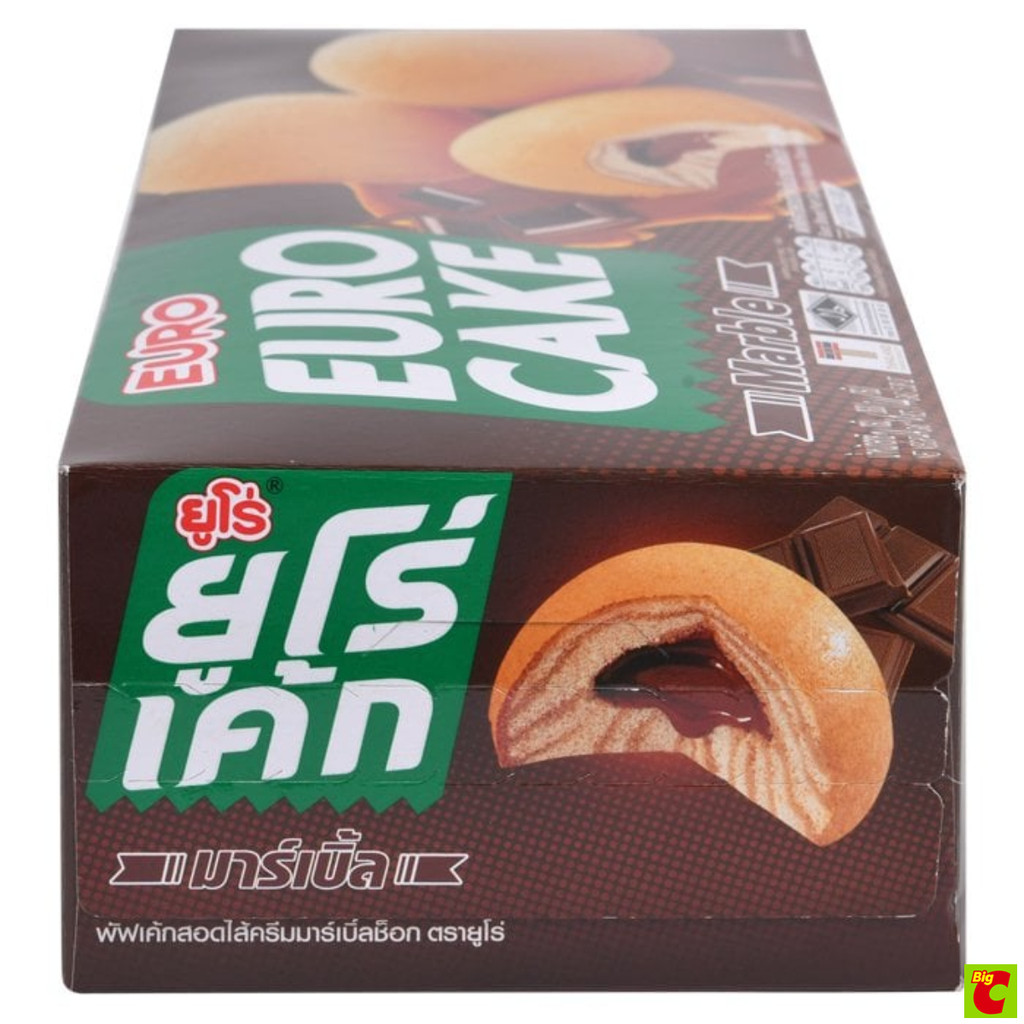 ยูโร่ พัฟเค้กสอดไส้ครีมมาร์เบิ้ลช็อกโกแลต 144 ก รูปที่ 4