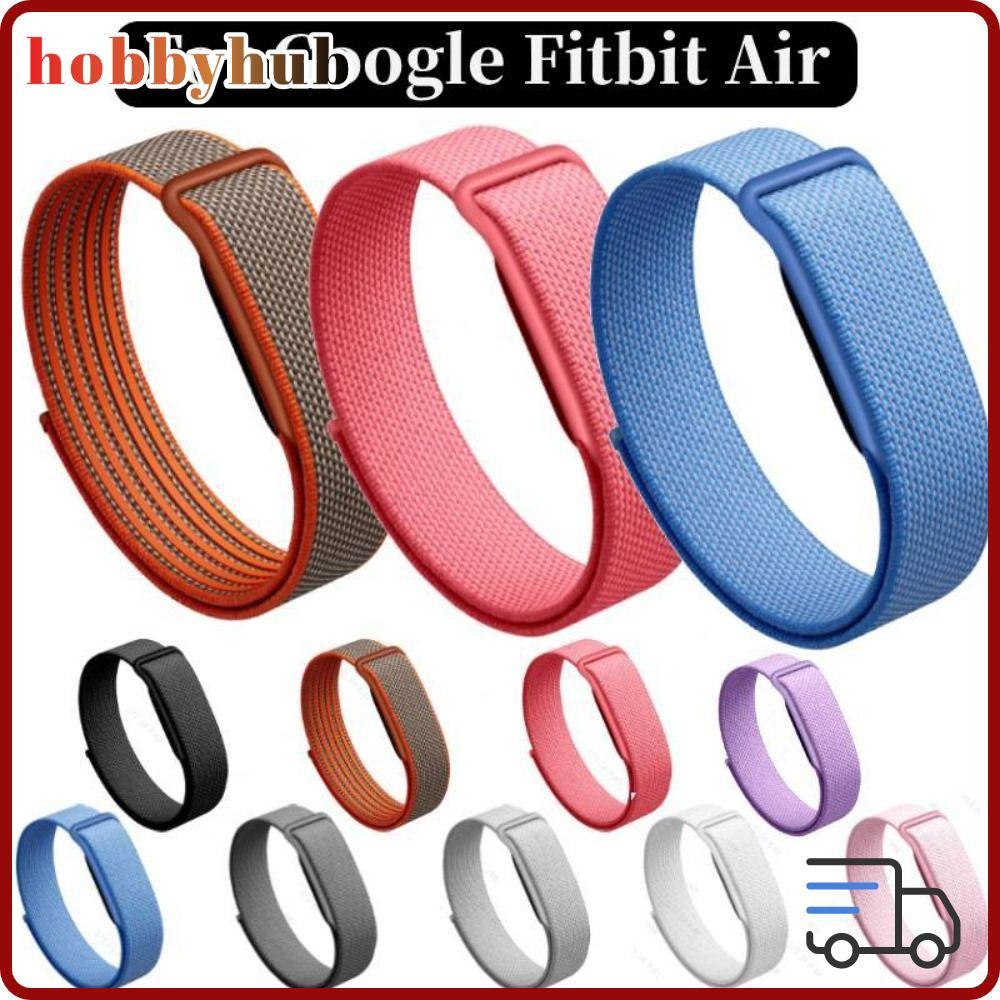 HOBBYHUB สายไนลอน, สายรัดทดแทนแบบห่วงระบายอากาศ, สายรัดข้อมือสปอร์ตแบบปรับได้น้ําหนักเบาสําหรับ Google Fitbit Air Fitness Tracker