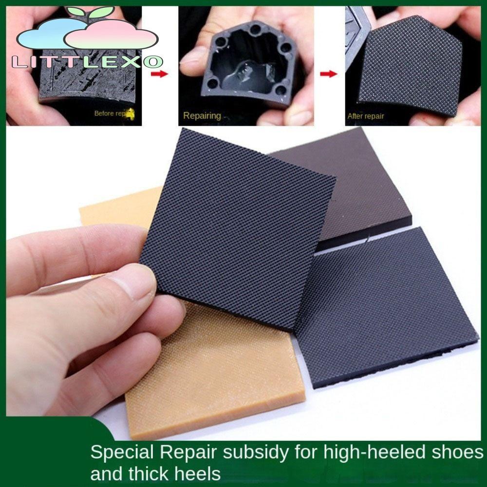LITTLEX ซ่อมรองเท้า, DIY Soles ยางกันลื่น Sole Protector, ทนทานเงียบสวมใส่ซ่อมวัสดุ Sole Anti-skid Patch สําหรับผู้หญิง Lady รองเท้า
