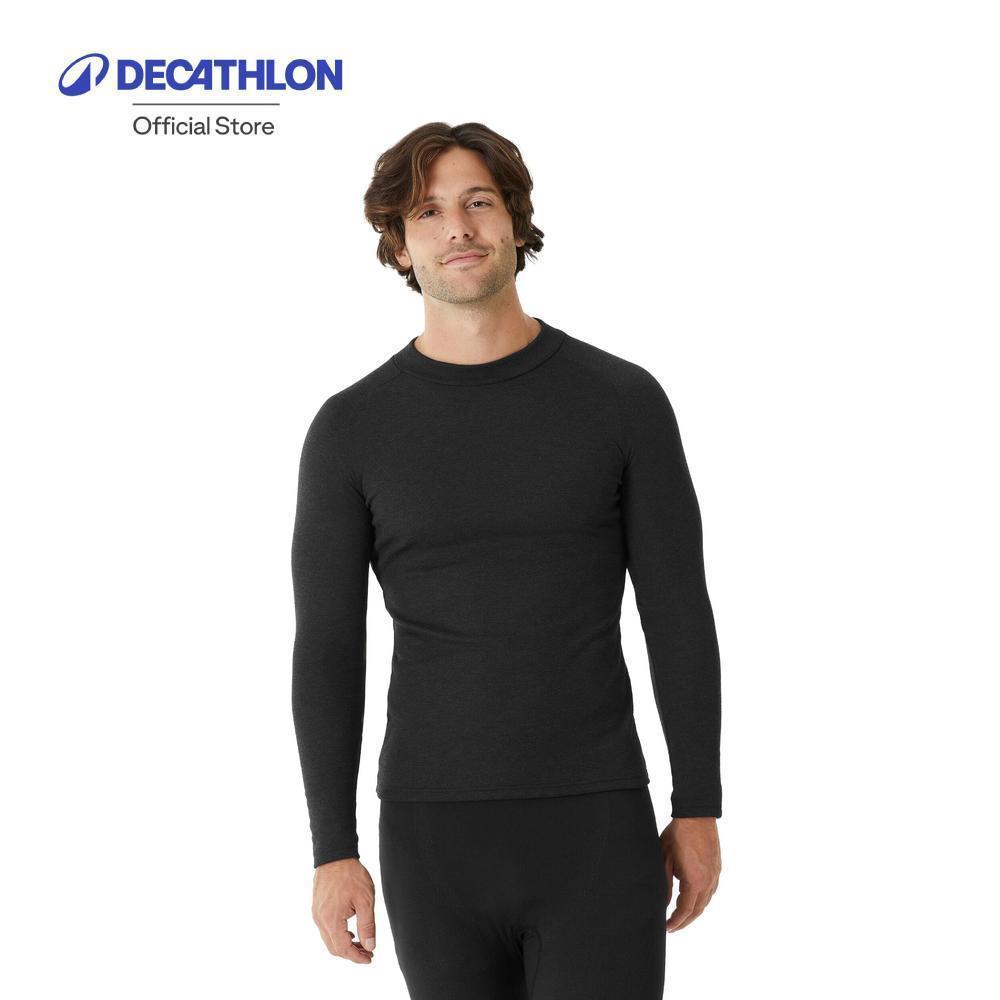 Decathlon Men'S Warm, Comfortable Thermal Skiing Base Layer 100 เสื้อรองในผู้ชายสำหรับเล่นสกี รุ่น Bl 100 - Black