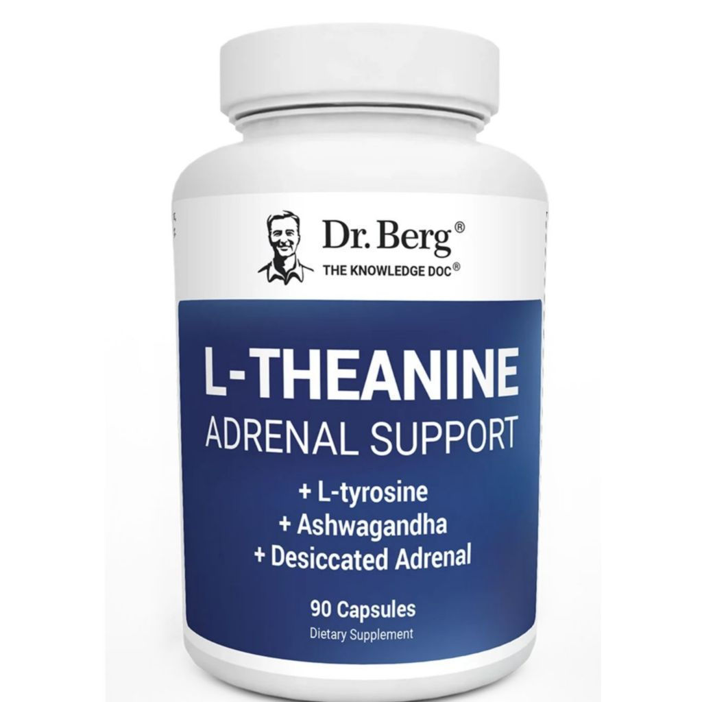 Exp: 0/ Dr. Berg L-Theanine Adrenal Support (00 mg of L-Theanine)  0 Capsules