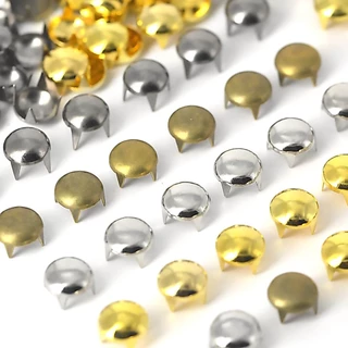 100pcs Dome Studs Claw Rivets Handmade Leather Crafts DIY Accessories 5mm~12mm