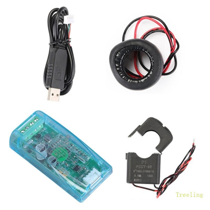Treeling TTL โมดูลการสื่อสารอินเทอร์เฟซ PZEM 004T รุ่น 45HZ-65HZ 260V เครื่องวัดพลังงาน