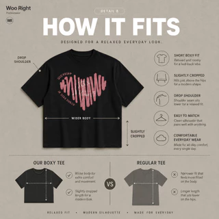 COD จัดส่งตลอด 24 ชั่วโมง Woo Right Boxy crop tee เสื้อยืด เสื้อยืด oversize เสื้อยืดผู้ชาย ชายหญิงใส่ได้ คอกลม