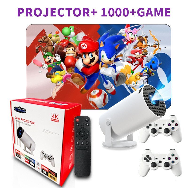 HY300 เกมโปรเจคเตอร์ All-in-One เครื่อง X10PLUS แบบพกพาสมาร์ท Android 4K HD Arcade โปรเจคเตอร์