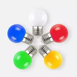 หลอดปิงปอง LED 3W ขั้วE27 มีให้เลือก 5สี สีแดง / สีเขียว /สีน้ำเงิน / สีเหลือง / สีวอร์มไวท์