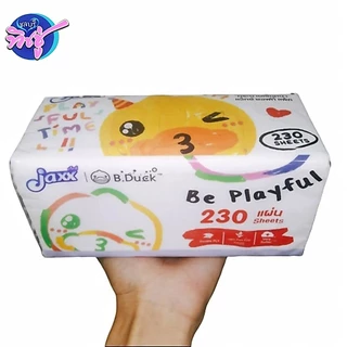 [แพค] Jaxx B.Duck แจ็กซ์ ทิชชู่เป็ด กระดาษทิชชู่เช็ดหน้า แพค4ห่อ ขนาด230แผ่น หนา2ชั้น