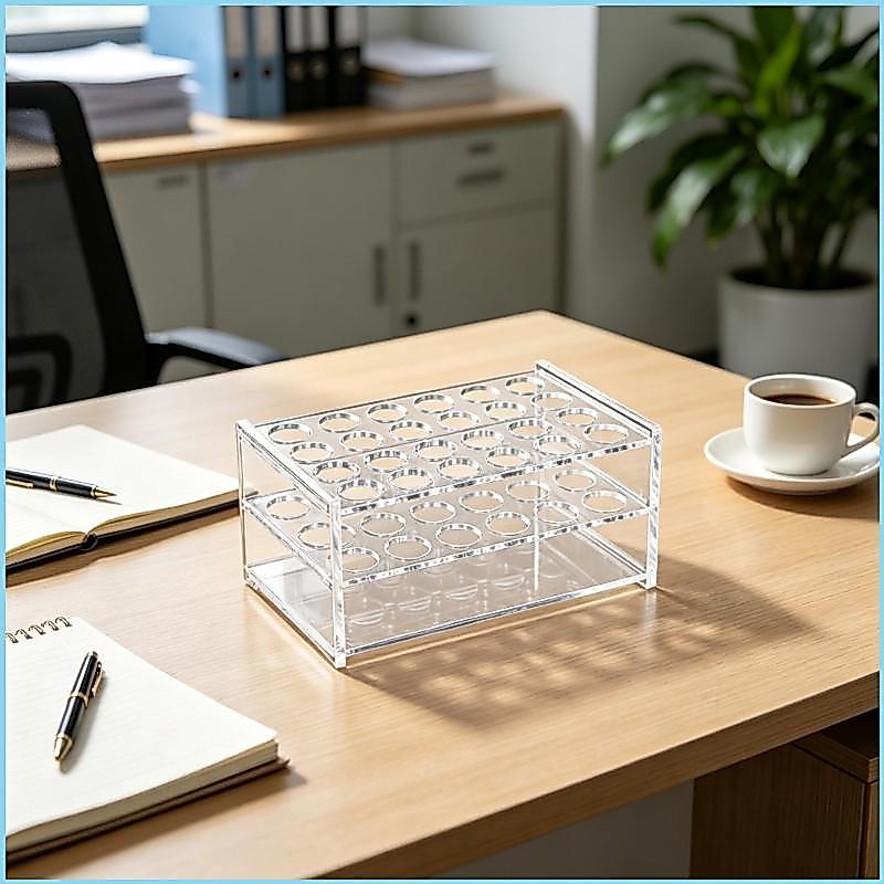 EZR Clear Lab Tube Holder Bracket Holder Tube Stand Desktop Rack