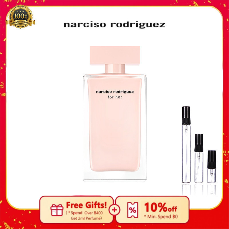 💟【💯% แท้ 】 น้ำหอม  Narciso Rodriguez for her EDP 2ml/5ml/10ml น้ำหอมผู้หญิง น้ําหอมขวดเล็ก🔥