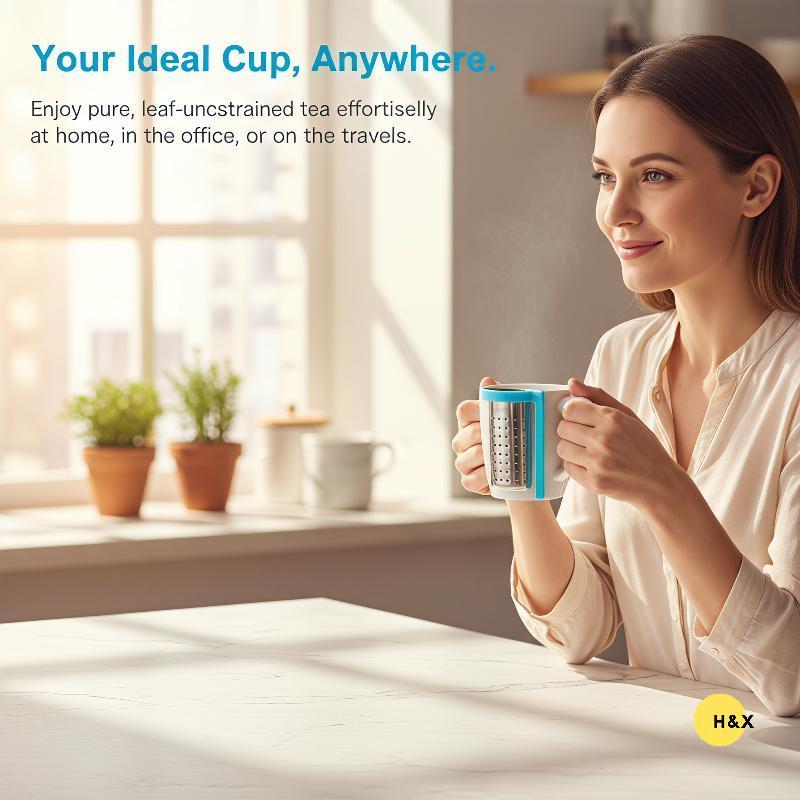 H&X Great Stainless Steel Tea Diffuser รูที่แม่นยํา Smooth Outflow Herbal Tea Infuser