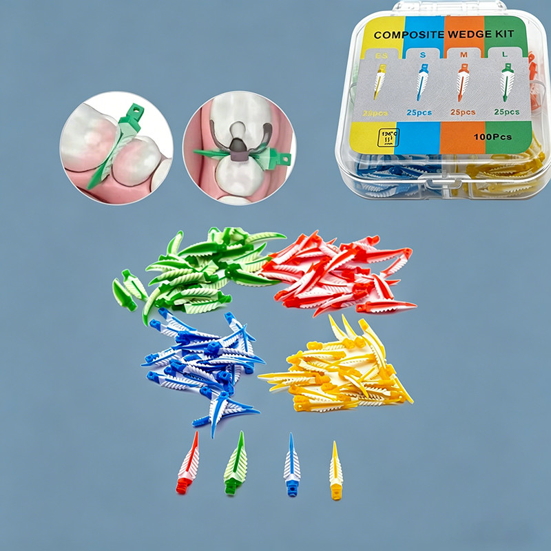 Dental Interdental Wedges Kit Autoclaved Composite Wedge ซิลิโคน Adaptive ฟัน Gap Wedge สําหรับทันตก