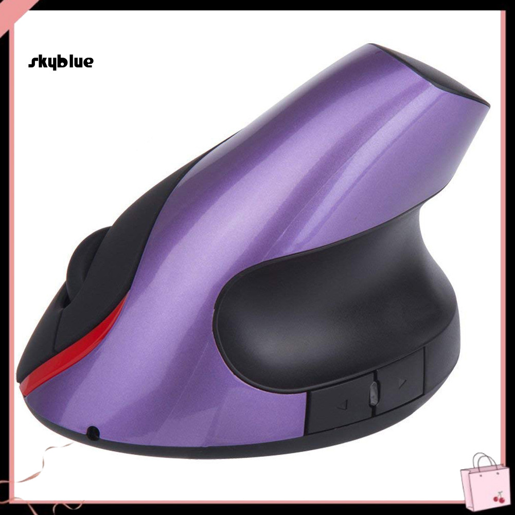 [Sy] 24GHz 5 ปุ่มแบตเตอรี่แบบชาร์จไฟได้เมาส์ออปติคอลแนวตั้งตามหลักสรีรศาสตร์ไร้สาย