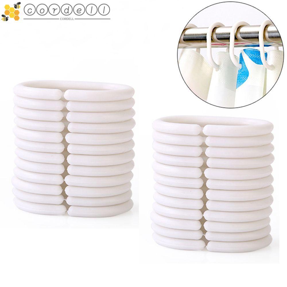 CORDELL Curtain Hook C Type Hanging White/Black Replacement Bendable Hooks Rings