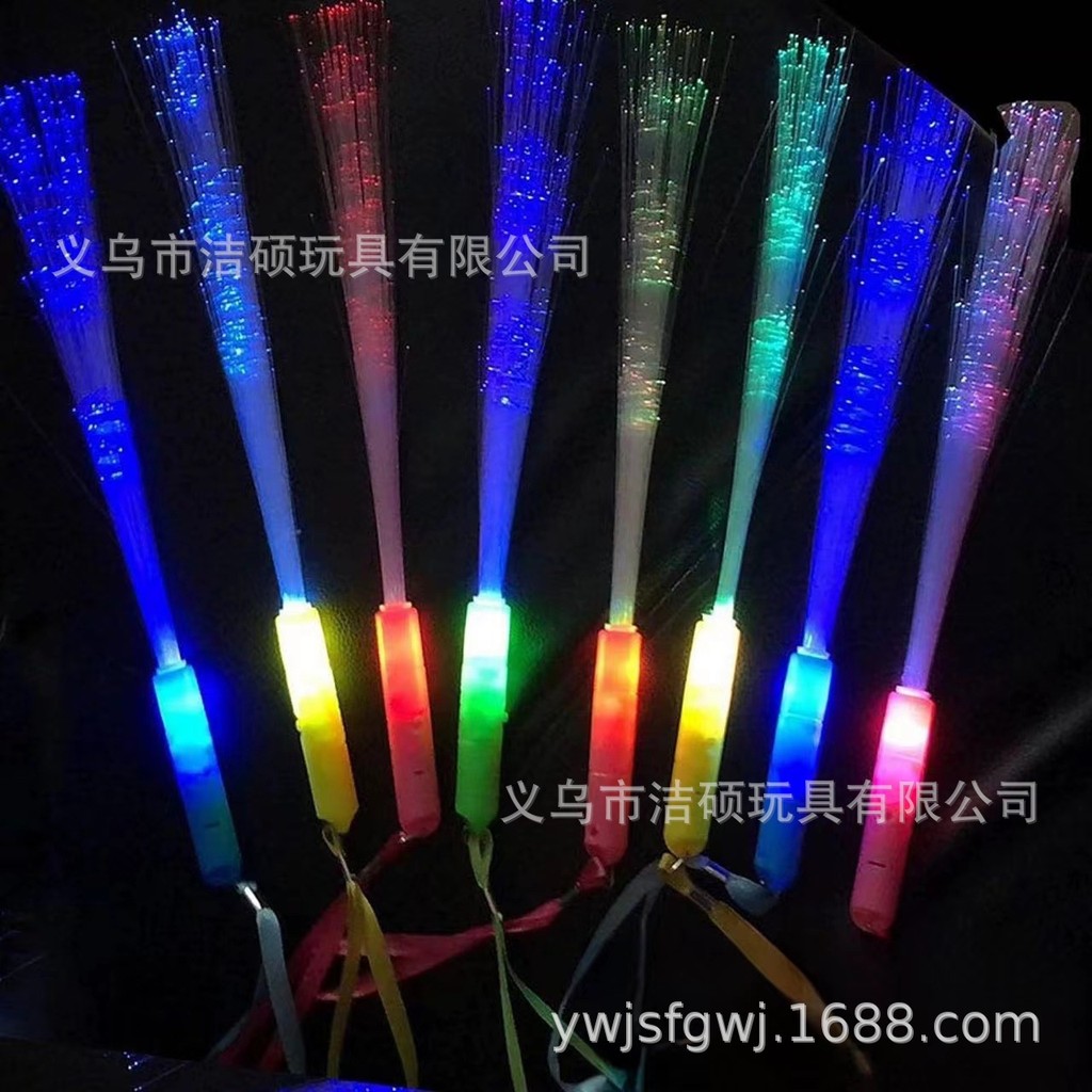 Cross-border best-selling flashing fiber optic stick toy, luminous fiber stick, fluorescent stick, b