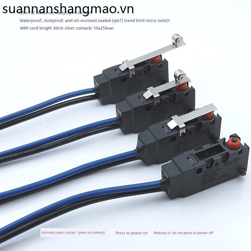 Unionwell กันน้ํา G5W11 ปกติเปิด 2 สาย Micro Switch 10A จังหวะจํากัดป้องกันฝุ่น D2VW เงินติดต่อ