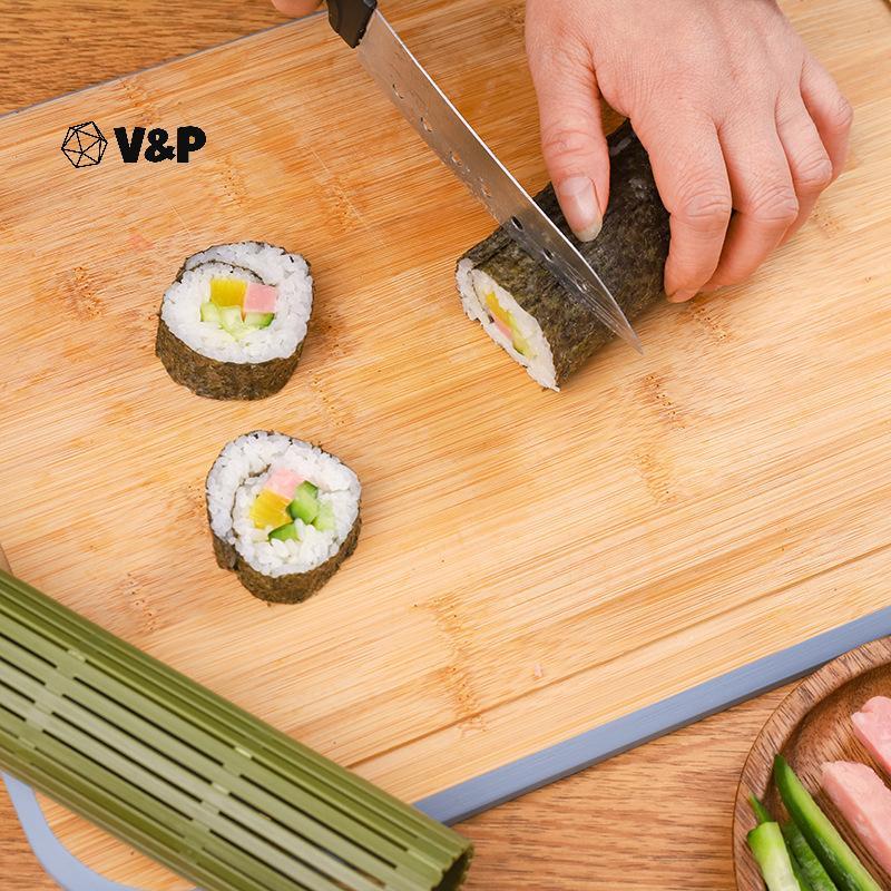 [V&PT] 1 PC Kitchen Sushi Roller Mats Washable ซูชิแม่พิมพ์ Mat DIY ญี่ปุ่น Rolling Maker Sushi Roll