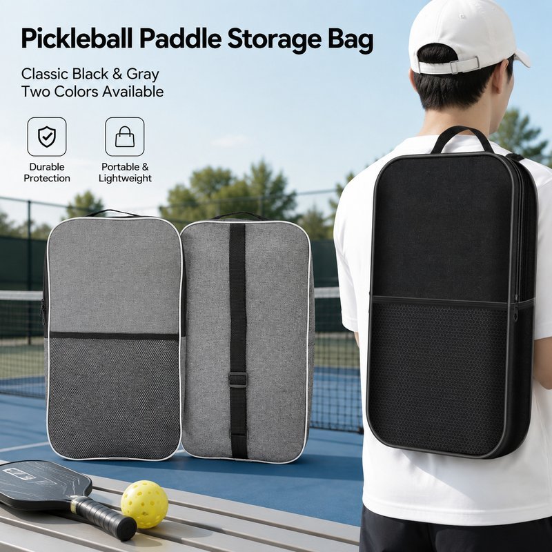 กระเป๋าพิคเคิลบอล 2 ไม้ Pickleball Bag ใส่ 2 ไม้ ช่องตาข่ายหน้าช่วยแยกลูกบอลจากไม้ หยิบสะดวกไม่ต้องค้น