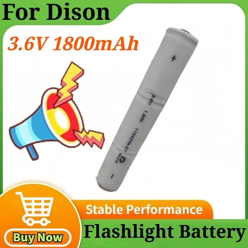 3.6V 1800mAh สําหรับ Dison Ni-cd Nickel-cadmium แบตเตอรี่ไฟฉายชุดแบตเตอรี่