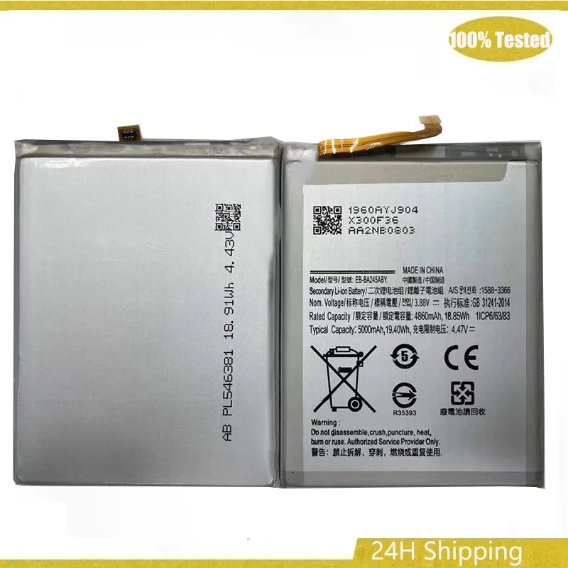 EB-BA245ABY 5000mAh แบตเตอรี่สําหรับ Samsung Galaxy A24 4G SM-A245F SM-A245F/DSSM-A245F/DSSN SM-A245