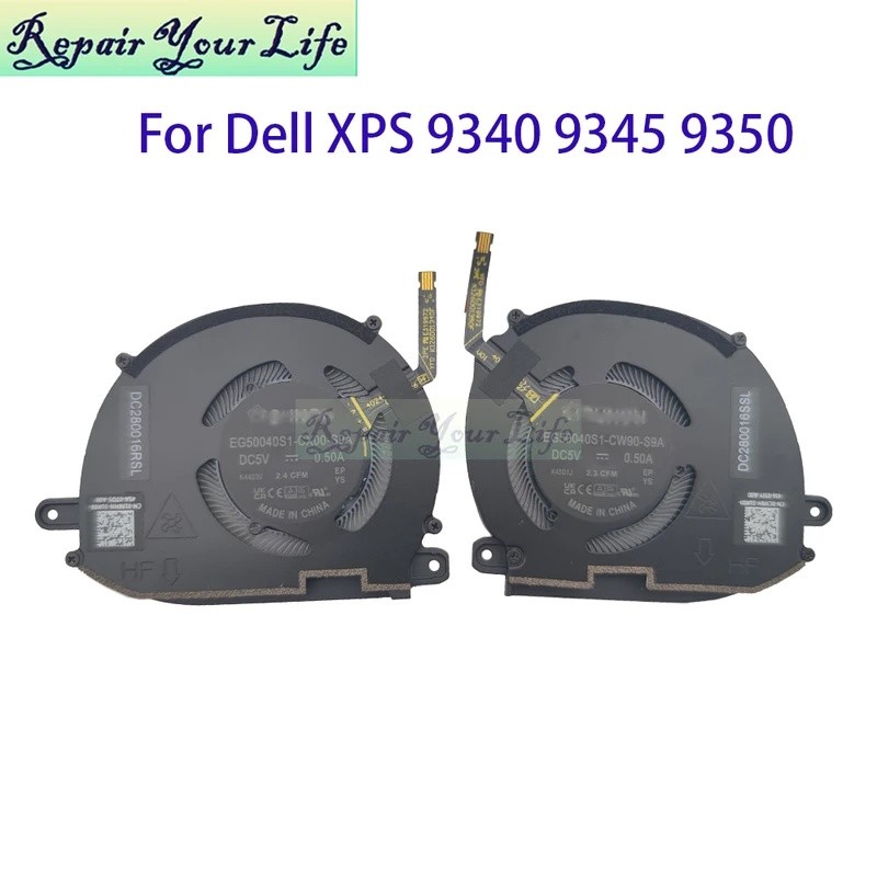 CPU GPU Cooler พัดลมสําหรับ Dell XPS 13 9340 9343 9345 9350 01R0HN 0CF8H แล็ปท็อปหม้อน้ําระบายความร้