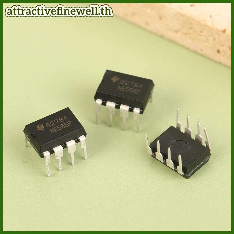[attractivefinewell] 20 ชิ้น NE555 NE555P Integrated IC Direct Plug DIP-8P Base Circuit Chip Electro