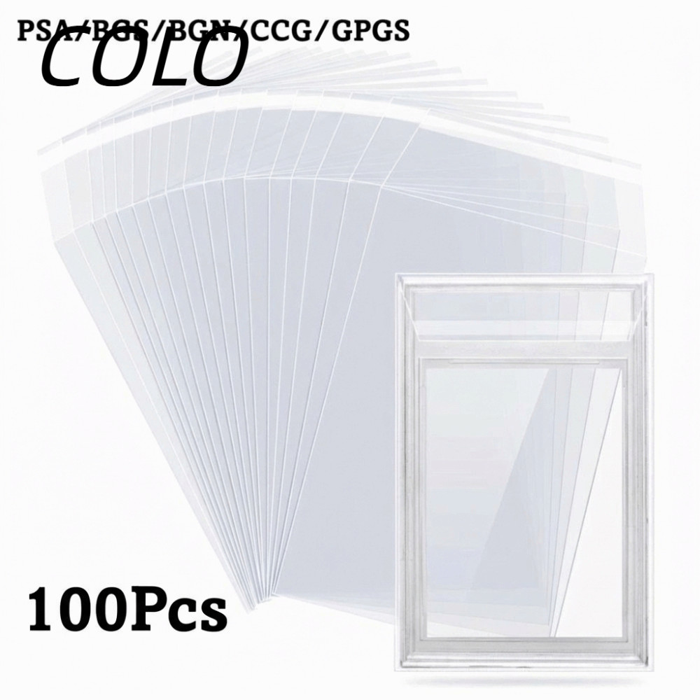 COLO 100 แผ่น PSA BGS Slab Sleeve,ทนทานกันน้ํา PSA BGS การ์ดอิฐฟิล์ม,การ์ด Score โปร่งใสที่แข็งแกร่ง