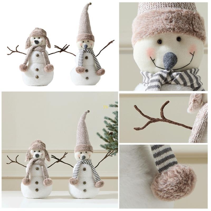 Yu Christmas Santa Snowman Figurines Miniature ตกแต่งหน้าแรกตกแต่งโต๊ะสําหรับ Home Shop