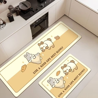 COD พรมปูพื้น ขนาดใหญ่ 40x120CM ดูดซับน้ำได้ดี กันลื่น แห้งเร็ว รูปแบบการ์ตูนน่ารักสุด ๆ