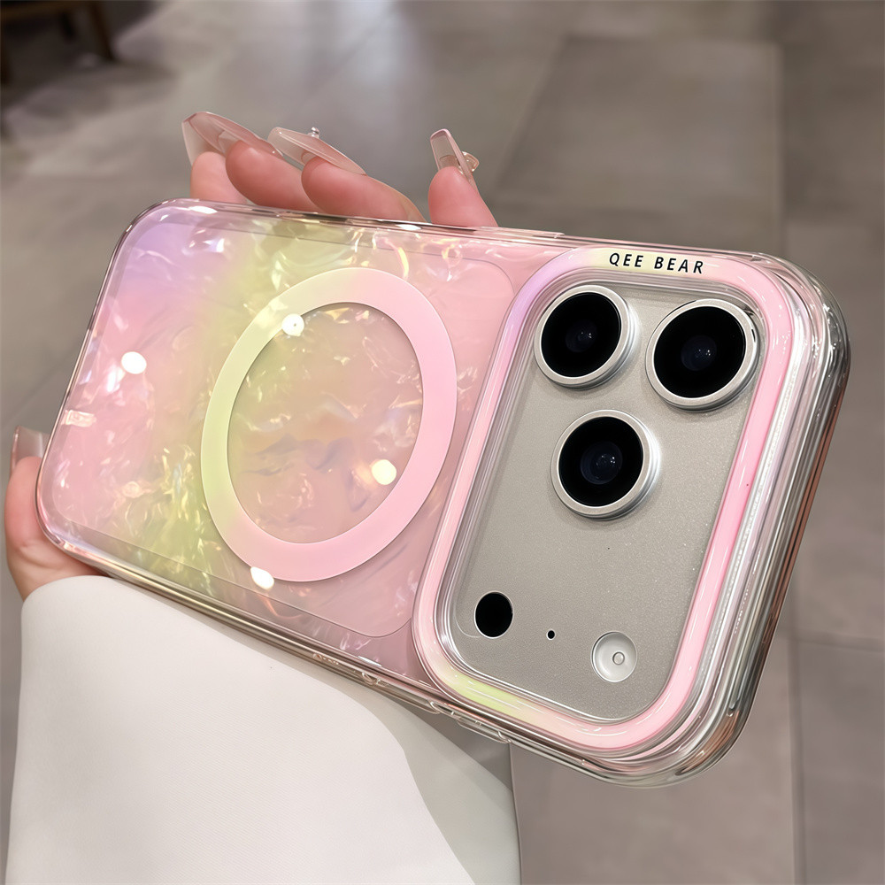 เคสโทรศัพท์แม่เหล็กแบบไล่โทนสีสําหรับ iPhone 18 Pro Max 17 15 16 PRO MAX ป้องกันเลนส์หล่น เคสแข็งฝาครอบป้องกันโทรศัพท์