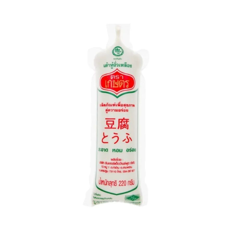 เกษตร เต้าหู้ถั่วเหลือง Kaset Soybean Tofu 200g.