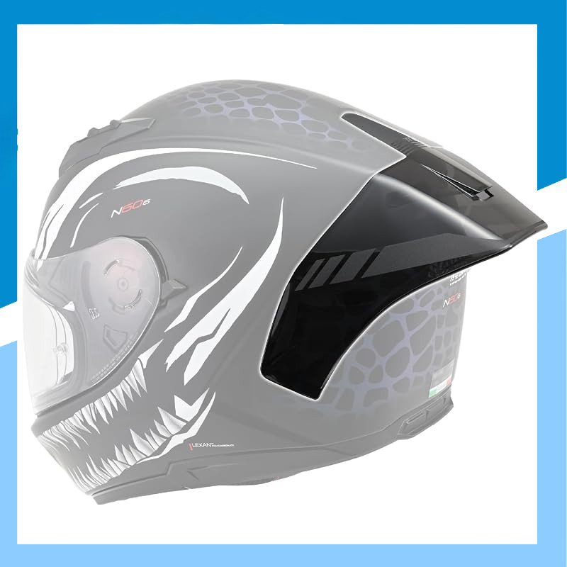 NOLAN Motorcycle Helmet Spoiler N60-6/Sports RAS Spoiler Dark Smoke 47282 - Enhance your ride with t