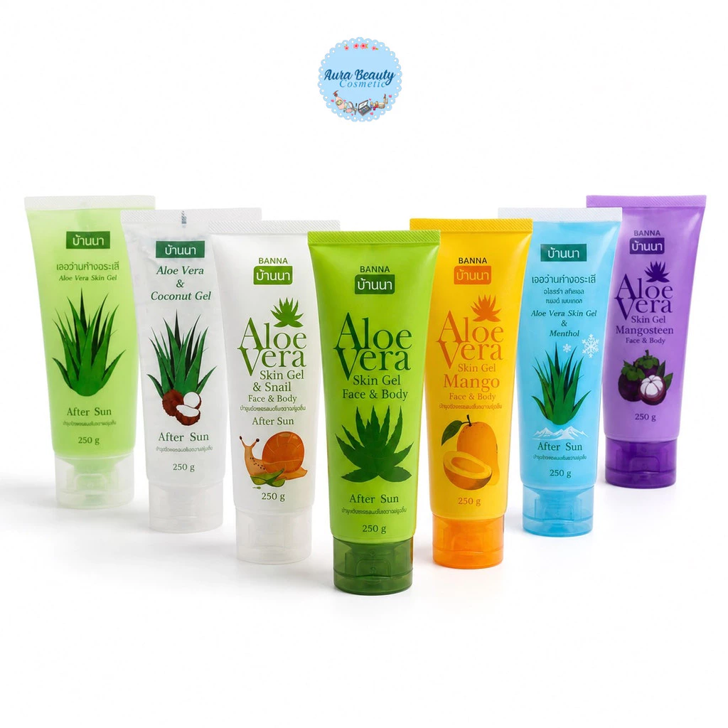 Banna Aloe Vera Gel 250 ml เจลว่านหางจระเข้ 6 สูตร 1 หลอด