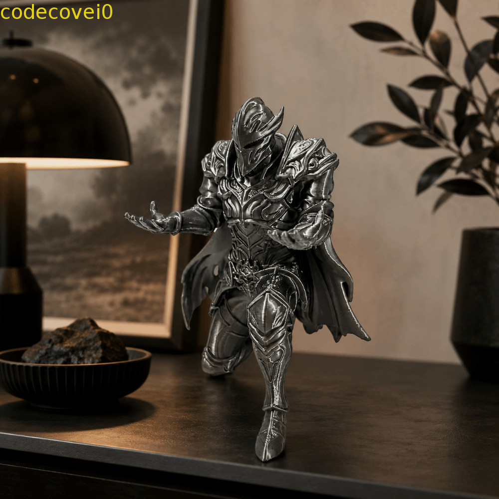 CODECOVEI นักรบปากกายืน,ผู้ถือปากกาอัศวินตกแต่งสร้างสรรค์,แฟชั่นอเนกประสงค์3งพิมพ์สก์ท็อปเครื่องประดับของขวัญ