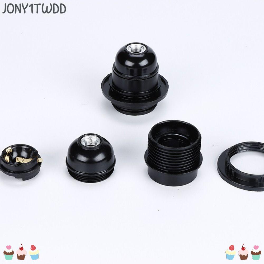JONY1TWDD หัวโคมไฟเกลียว อุปกรณ์โคมไฟแบบล็อคตัวเอง E27 E14 ปากโคมไฟ