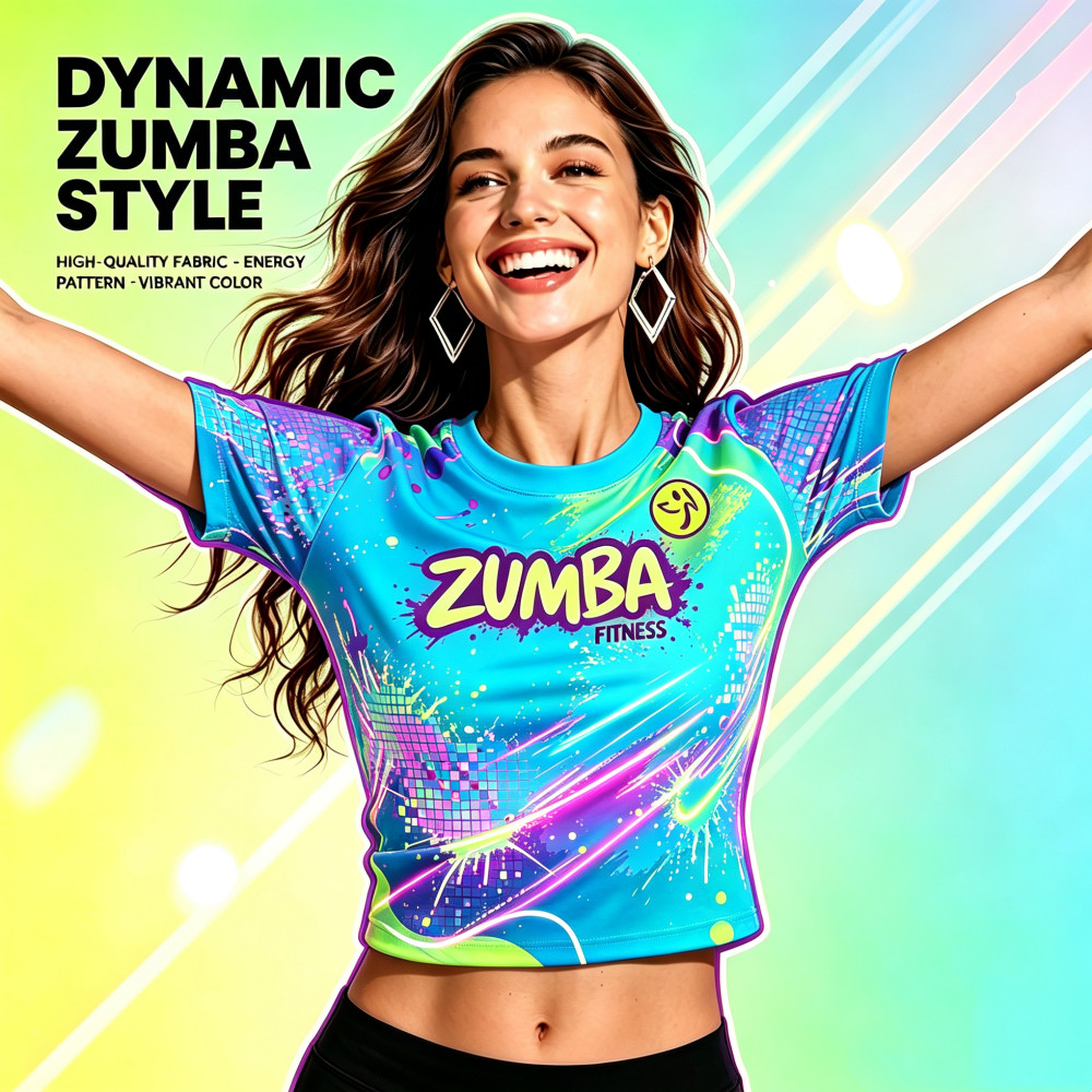 โยคะเสื้อครอป Zumba ชุดผู้หญิงแห้งเร็วรอบคอ Zumba ชุดผู้หญิงเสื้อกีฬาระบายอากาศสําหรับผู้หญิง