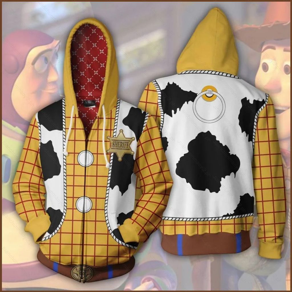 DC2 TOY STORY 5 Buzz Lightyear Woody อะนิเมะซิป Hoodie coat แจ็คเก็ต Unisex Top