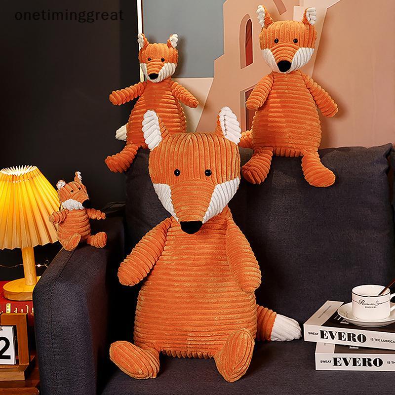 Onetiminggreat Forest สัตว์คอสเพลย์ตุ๊กตาสัตว์ลาย Plush สีส้ม Fox ตุ๊กตาของเล่น Huggable Sleepingpan