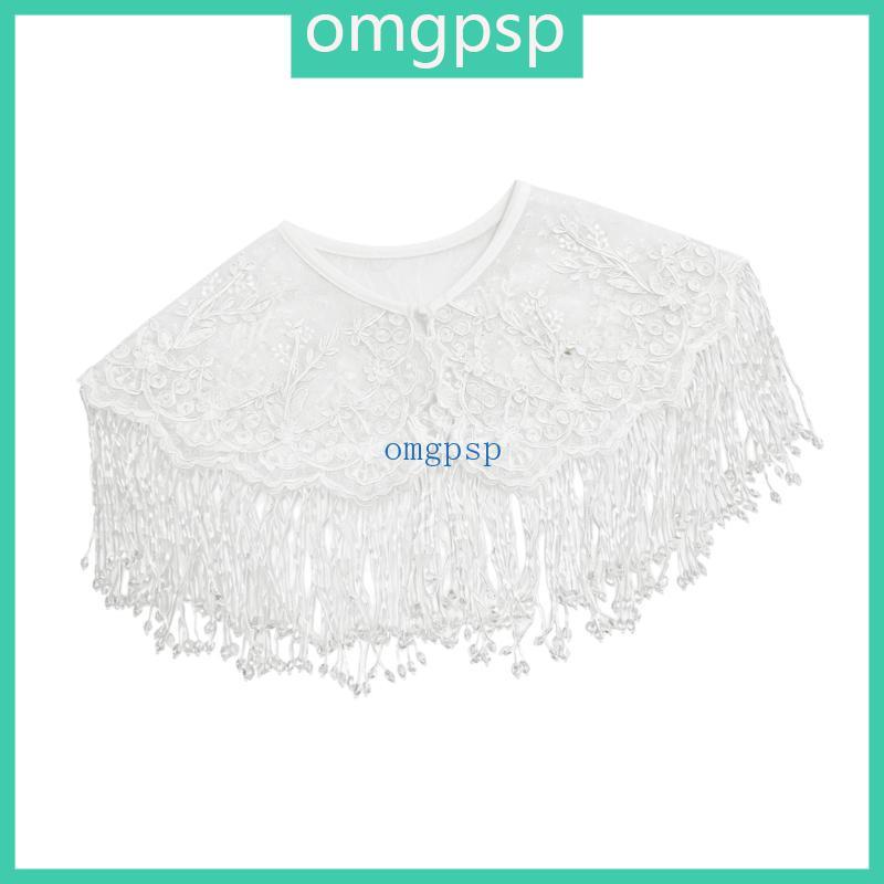 OMG Eye Catching Fringe Cape Collar Shawl สําหรับผู้หญิงช่วยเพิ่มพรหมและลุคสบายๆ
