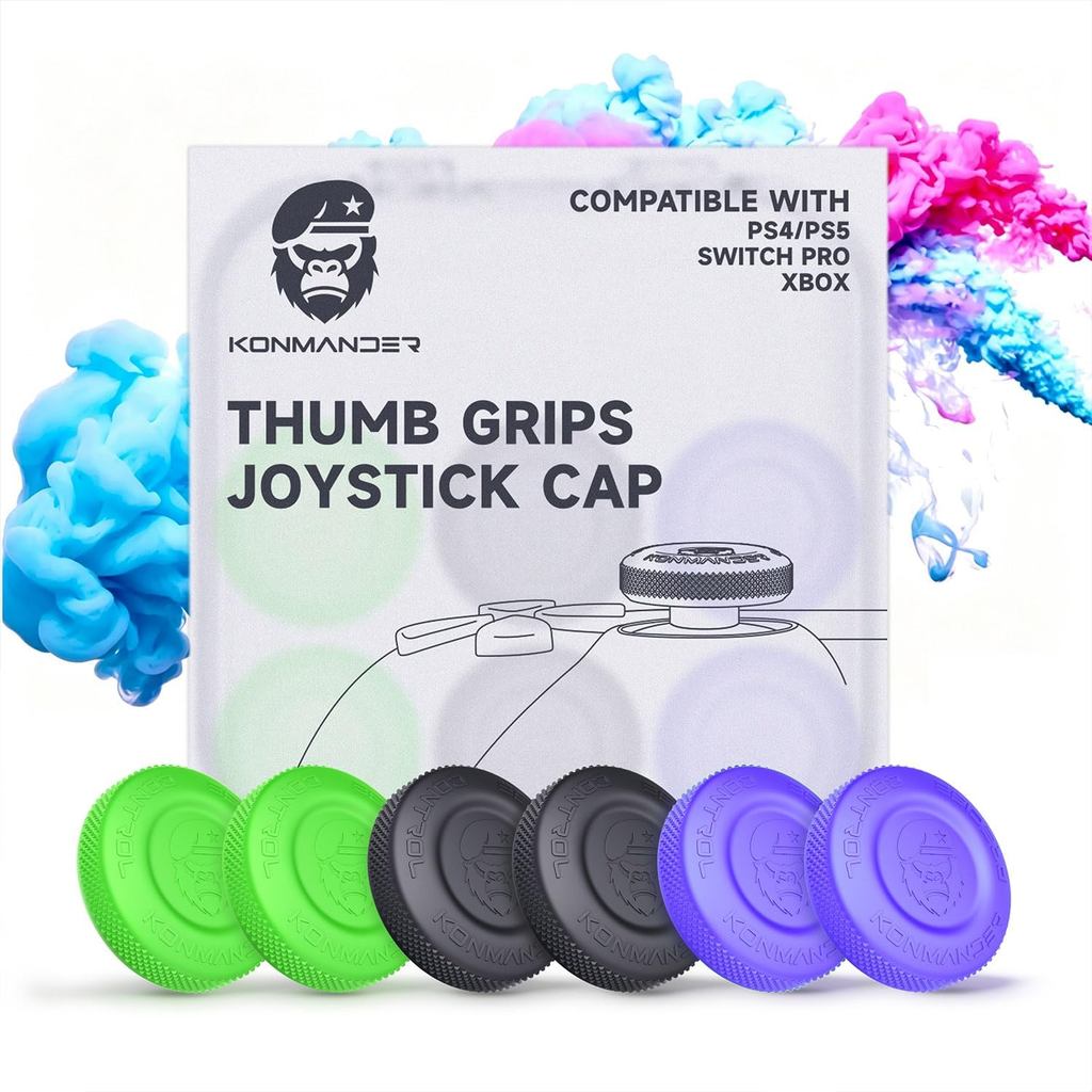 Thumb Grips สําหรับ PS5, PS4, คอนโทรลเลอร์ Nintendo Switch Pro - จอยสติ๊ก Caps Analog Stick Cap สําห