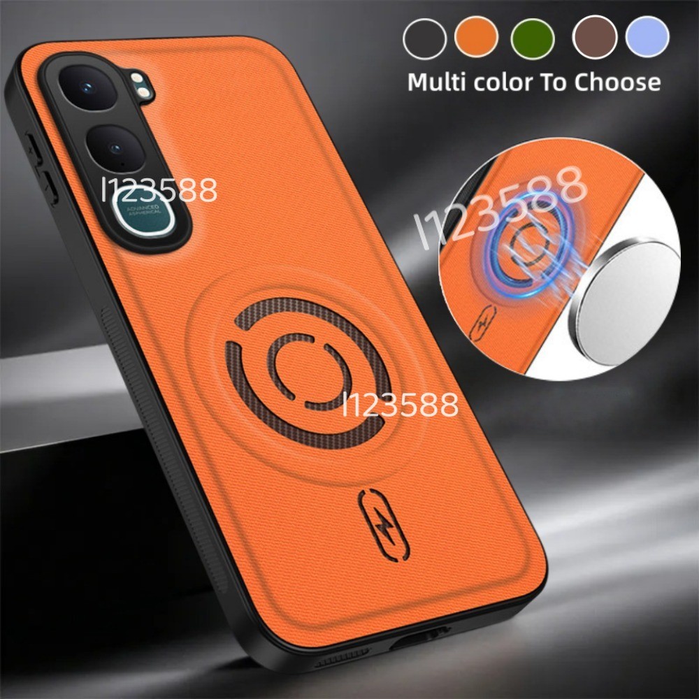 VivoY31s 5G 2026 Stylish Tech Texturedเคสโทรศัพท์หนังสําหรับVivo Y31s Y31 Y21d 5G 4G VivoY31 VivoY21dแม่เหล็กชาร์จไร้สายกันกระแทกฝาครอบป้องกัน