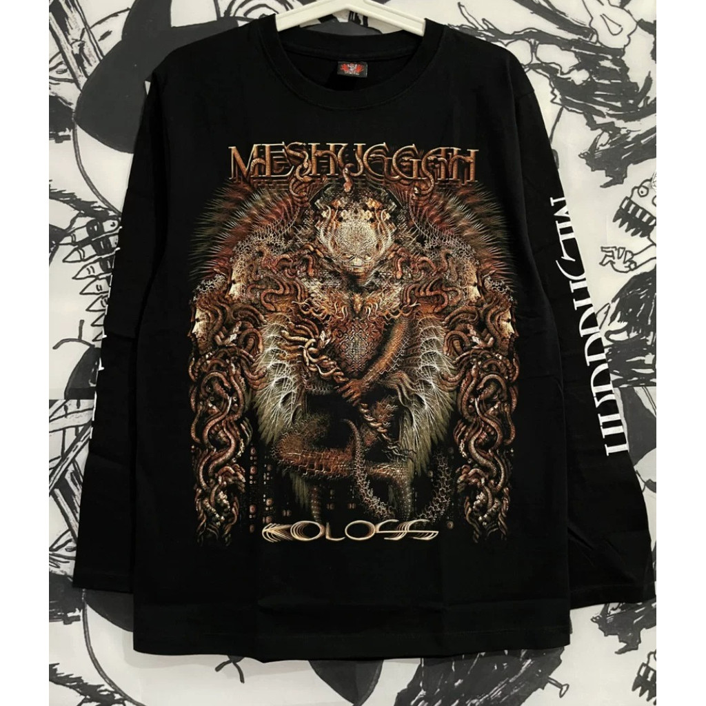 2026 สไตล์ใหม่ Djent Meshugah Meshugah Band ผู้ชายผู้หญิงสไตล์เดียวกัน All-Match ผ้าฝ้ายแท้โลหะ Rock