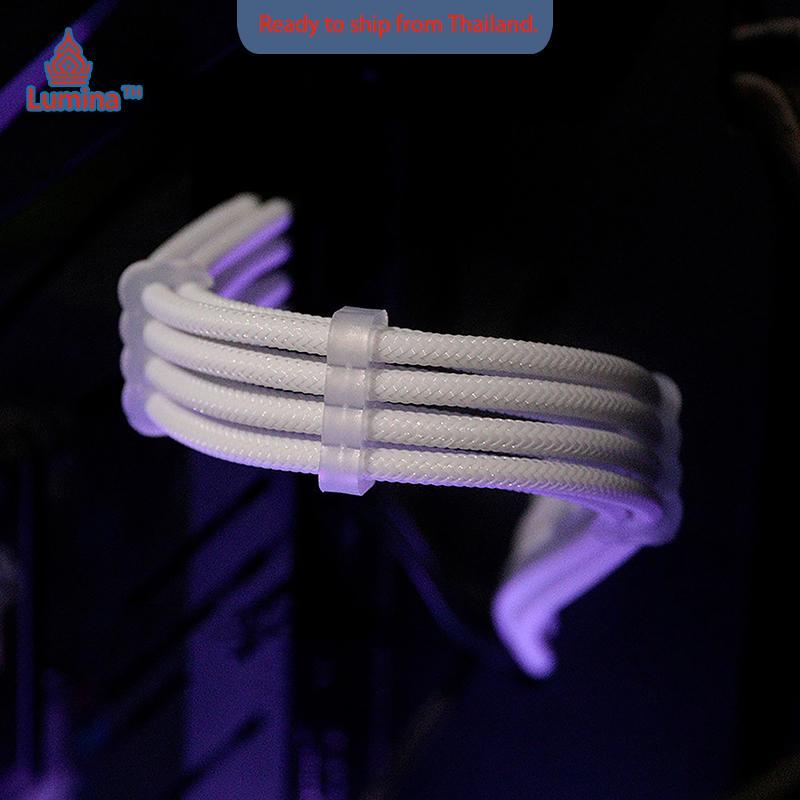PSU สายต่อพ่วง24Pin Atx สายถักไนล่อน8-Pin 6 + สาย2PIN มาเธอร์บอร์ด24-Pin ชุดสายไฟเคส PC