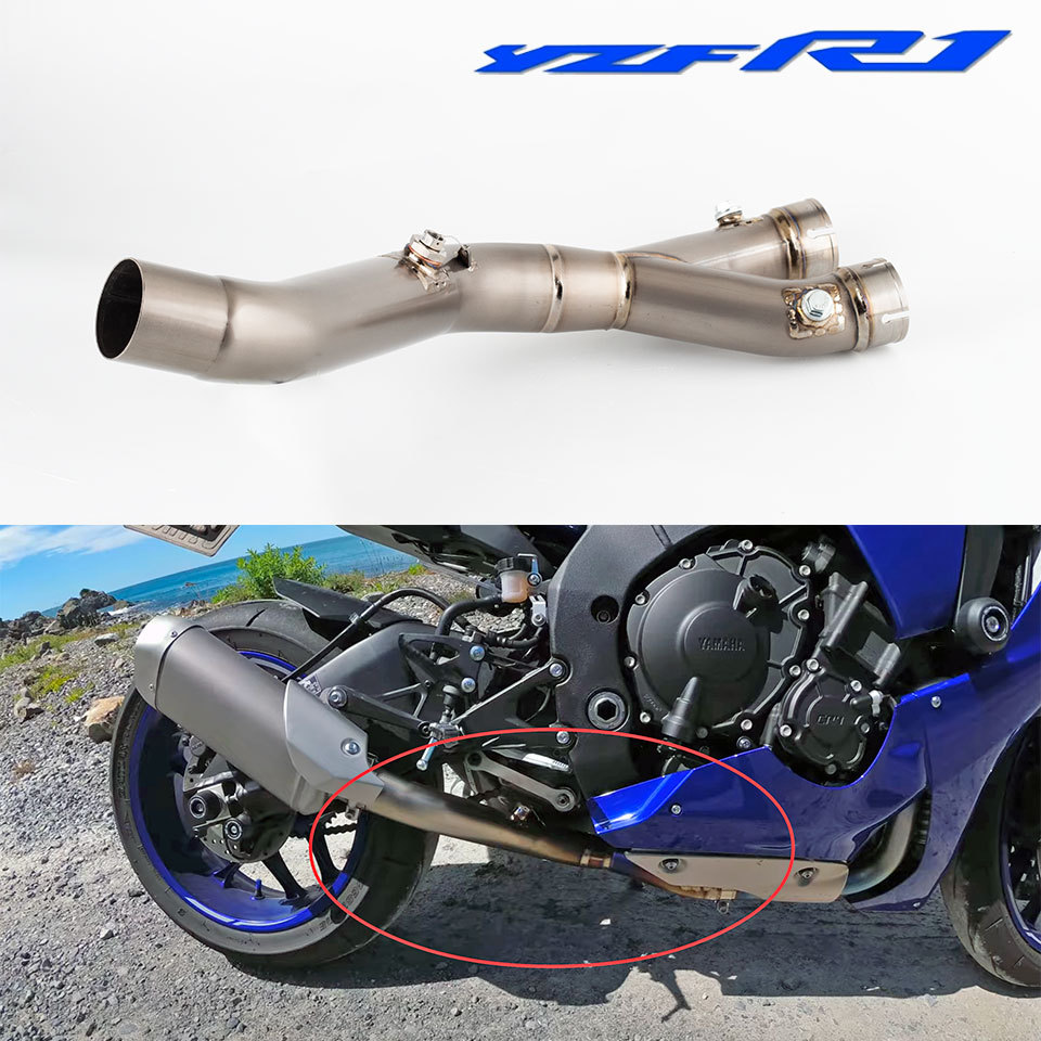 รถจักรยานยนต์ไอเสีย exhuast ระบบ Link ท่อ Fit สําหรับ Yamaha YZF R1 / R1S / R1M 2015 - 2025 yfz R1 ไ