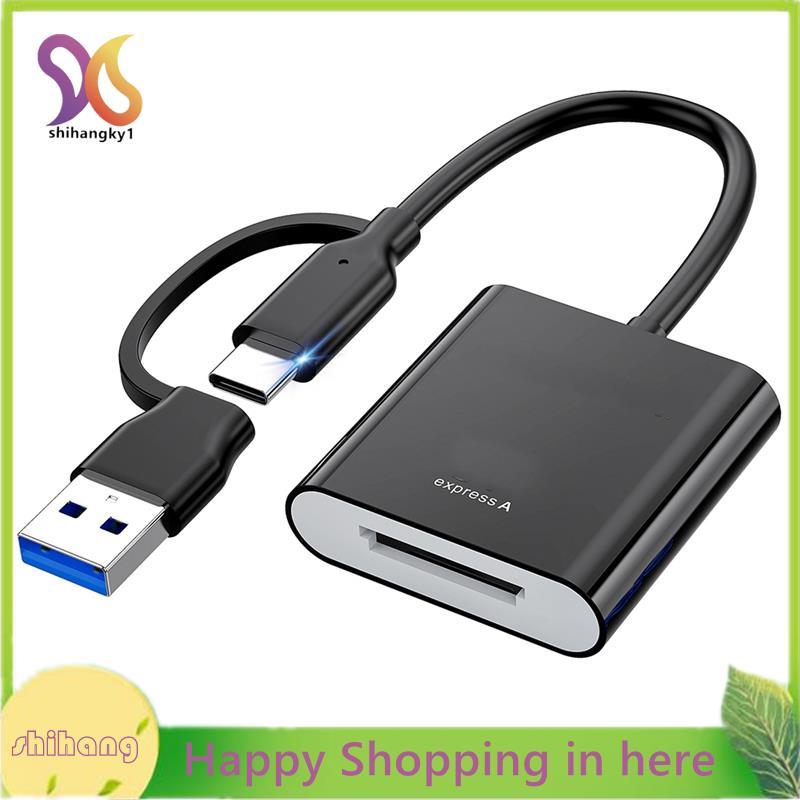 เครื่องอ่านการ์ด Type A อะแดปเตอร์ Type A 2-In-1 USB-C และ USB-A อะแดปเตอร์ Type A อะแดปเตอร์ CF Exp