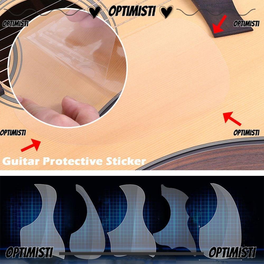 OPTIMISTI8E Pick Guard Sticker Folk Acoustic Guitar Pickguard Transparent Board Sticker