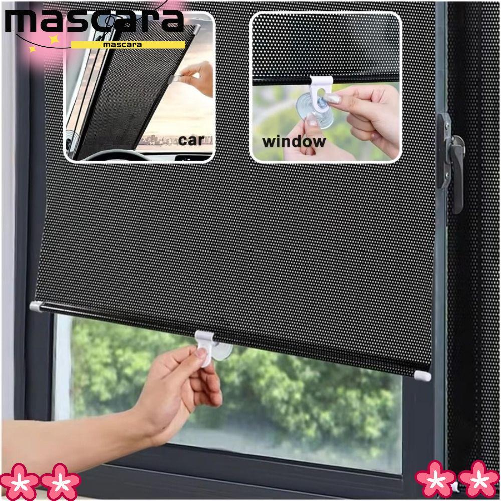 ม่านม้วน MARA, เคลื่อนย้ายได้พร้อมถ้วยดูด Blackout Roller Blind, Shutter ไม่มีเจาะ Roller Blind Car