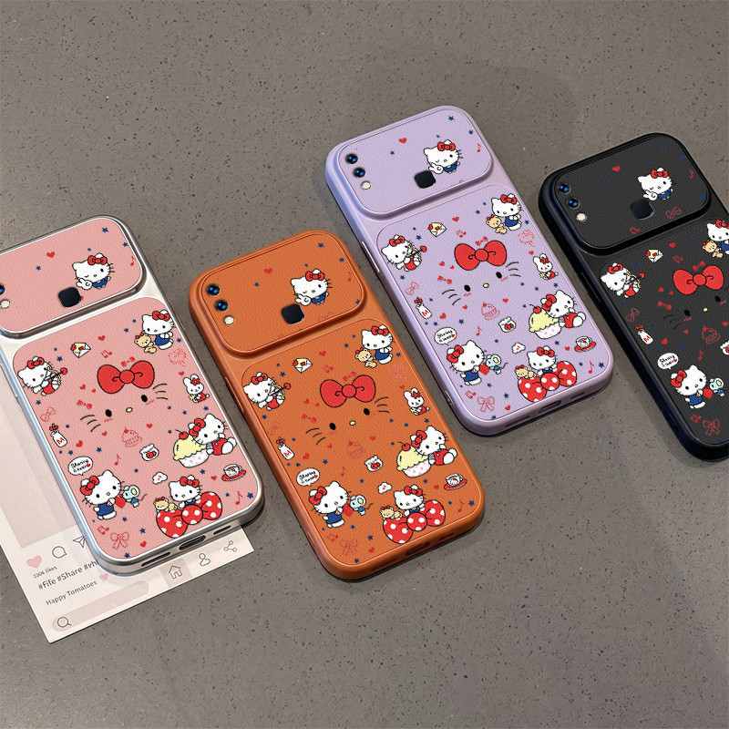 เคสสําหรับ vivo y95 y91 Y1S Y93 Y91C y91i เคสโทรศัพท์ Softcase ซิลิโคนกันกระแทกปกการออกแบบใหม่ความงามน่ารักการ์ตูนแมวสีม่วงสําหรับสาว KNXMM3