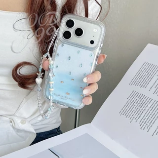 🌸Good🌸ส่งจากไทย เคสโทรศัพท์มือถือ เคสไอโฟน กันกระแทก สําหรับ IPHONE 17 16 11 12 13 14 15PRO MAX 7Plus XS/XRหยดน้ำฝนสีฟ้า